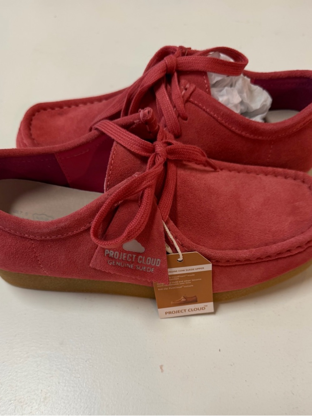 Project Cloud Women’s Red Suede Casual Moccasin